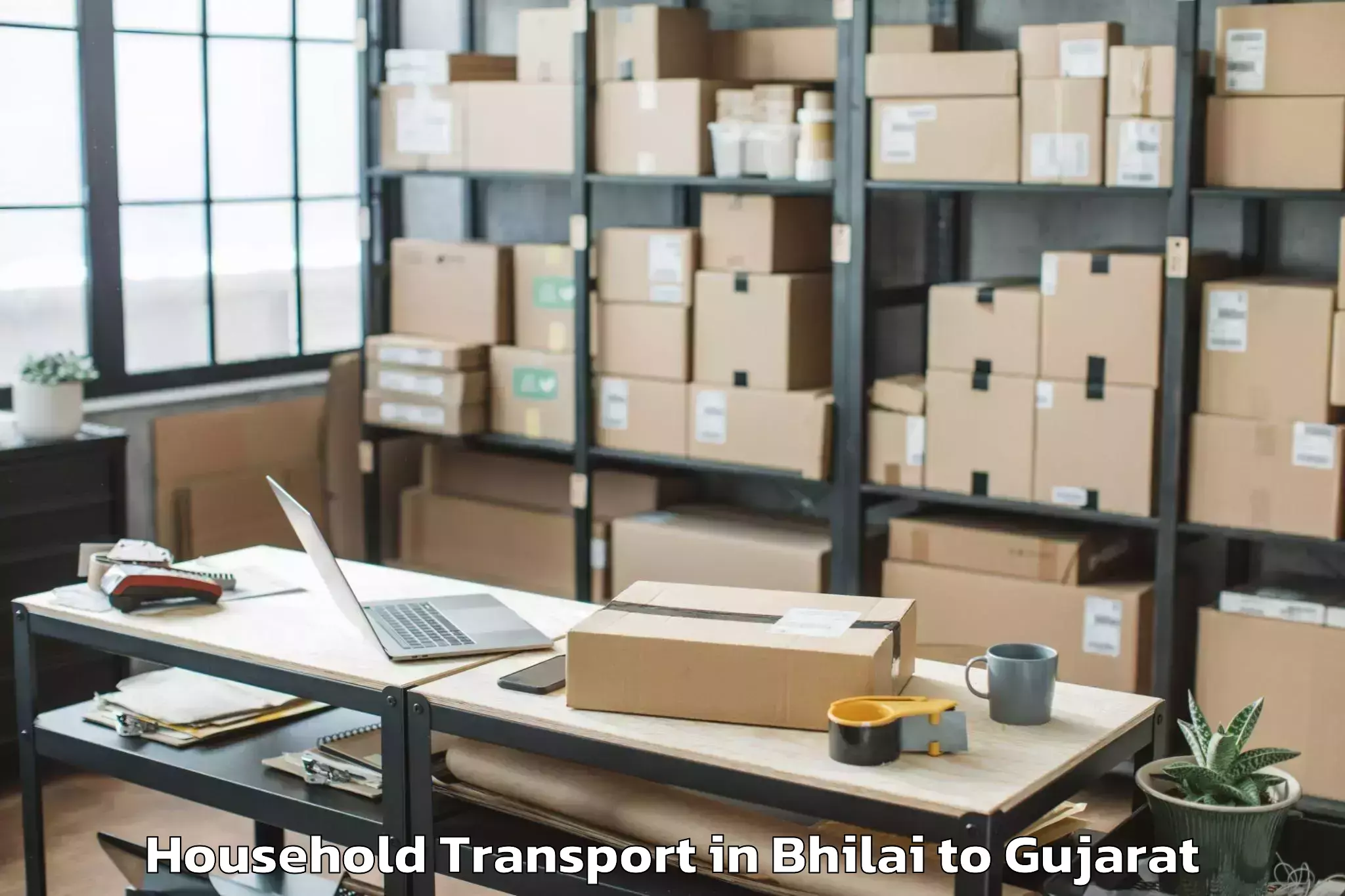 Bhilai to Sabarmati University Ahmedabad Household Transport